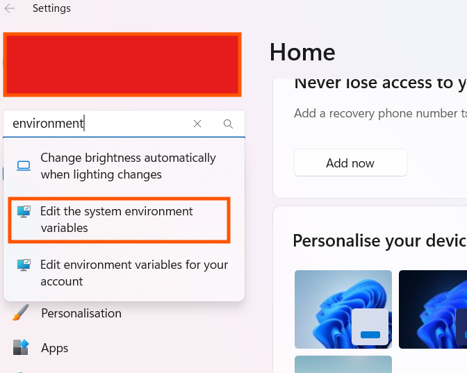 Env Settings